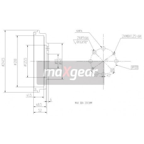 TAMBUR DE FRÂNĂ MAZDA SPATE 323 F C S 91-04