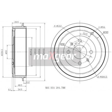 TAMBUR DE FRÂNĂ FIAT SPATE BRAVO MAREA 14.7126.20