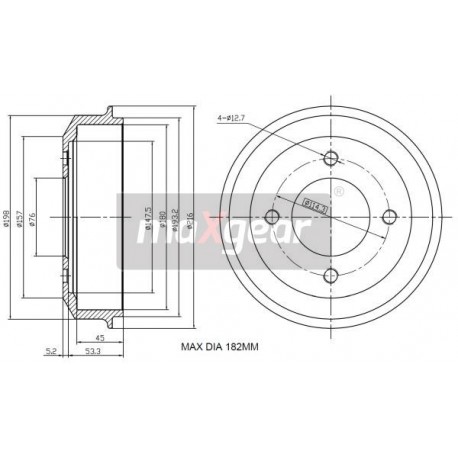 TAMBUR DE FRÂNĂ HYUNDAI ACCENT SPATE 253404