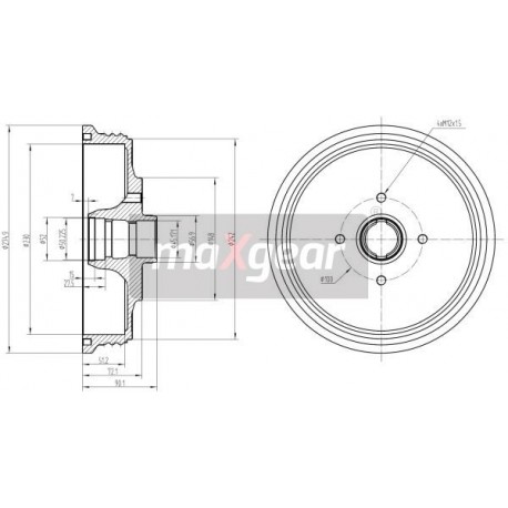 TAMBUR DE FRÂNĂ VW SPATE CADDY 94-00 230X51 100630