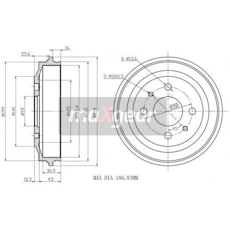 TAMBUR DE FRÂNĂ FIAT SPATE UNO CINQUECENTO 252305