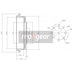 TAMBUR DE FRÂNĂ RENAULT SPATE KANGOO 98- LAGUNA -01 KOMBI MEGANE KOMBI SCENIC 100514