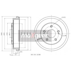 TAMBUR DE FRÂNĂ HONDA SPATE CR-V HR-V 94023000