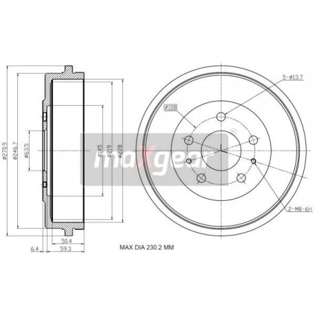 TAMBUR DE FRÂNĂ FORD SPATE FOCUS 04- 1327834