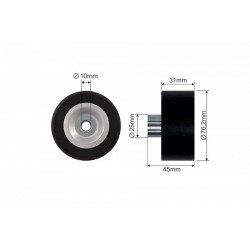 Rola intinzator, curea transmisie FORD TRANSIT 2.4D/3.2D 04.06-08.14 249-86
