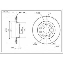 DISC DE FRÂNĂ FAȚĂ AUDI A3 1.6I 03- 16D615301