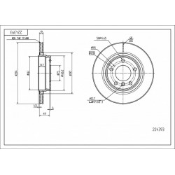 DISC DE FRÂNĂ SPATE BMW 328 98- 1165563