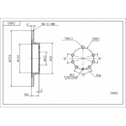 DISC DE FRÂNĂ SPATE VECTRA C 02- 12762290