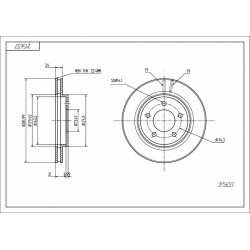 DISC DE FRÂNĂ FAȚĂ GRAND VOYAGER 0000K04721821