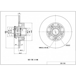 DISC DE FRÂNĂ SPATE VIVARO 1.6CDTI 14- 432007343R