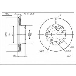 DISC DE FRÂNĂ FAȚĂ DUCATO 94- 280/24/21.9 13005010080