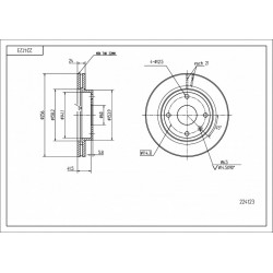 DISC DE FRÂNĂ FAȚĂ EVANDA 2.0I 05- 24537780