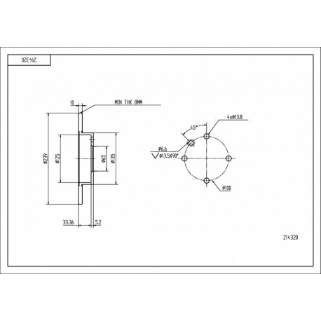 DISC DE FRÂNĂ FAȚĂ GOLF 1.0 83-91, POLO 82- 811615301