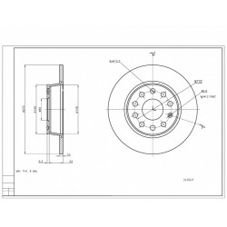 DISC DE FRÂNĂ SPATE AUDI A3 1.6 03- /MAL/KPL 1K0615601AA