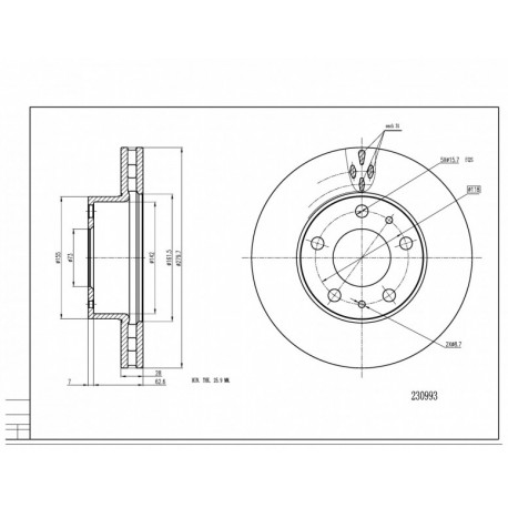 DISC DE FRÂNĂ FAȚĂ DUCATO 06- 424928