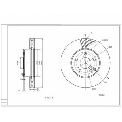 DISC DE FRÂNĂ FAȚĂ DB W204 07- 2044210712