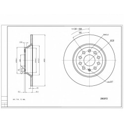 DISC DE FRÂNĂ SPATE GOLF VII 1.4-2.0 13-/300/ 3Q0615601