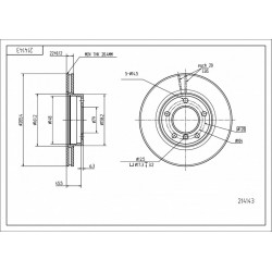 DISC DE FRÂNĂ FAȚĂ BMW 318I 98- 286/22/20.4 1160674