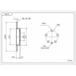 DISC DE FRÂNĂ SPATE A3 TOATE MODELELE 98-4.03 1J0615601D