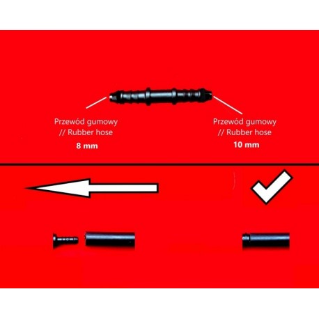 CUPLAJ CU ACȚIUNE RAPIDĂ, REDUCERE DREAPTĂ PENTRU FURTUNURI DE 8 MM/10 MM Z??CZKA