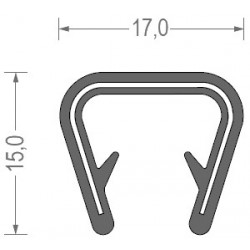 GARNITURĂ PVC 9-12MM NEGRU/1MB1PC RS34.3141