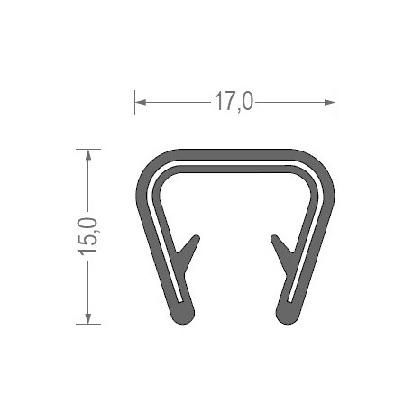 GARNITURĂ PVC 9-12MM NEGRU/1MB1PC RS34.3141