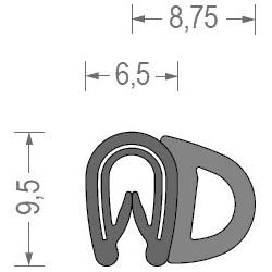 PVC/EPDM 1-2MM NEGRU/1MB1 BUCATĂ RS34.4431