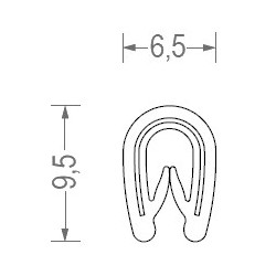 PVC CU GARNITURĂ DE ETANȘARE 1-2MM ARGINTIU/1MB1PC RS34.3446