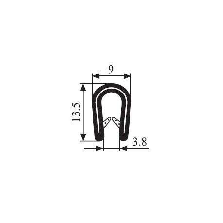 GARNITURĂ PVC 1-3MM NEGRU/1MB1PC RS47.2030