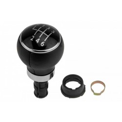 BUTONUL SCHIMBĂTORULUI DE VITEZE VW GOLF V 2003-,GOLF VI 2008-,GOLF PLUS 2005-,JETTA 2006-/6 VITEZE/CAP NEGRU/PIELE GZB-VW-028