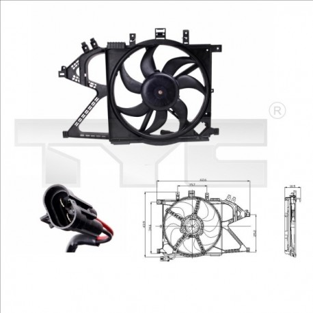 VENTILATOR DE RĂCIRE OPEL CORSA C 00-05 09158007 / 1341331