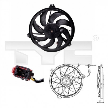 VENTILATOR DE RĂCIRE 206 98- 1.1-2.0/ 390MM