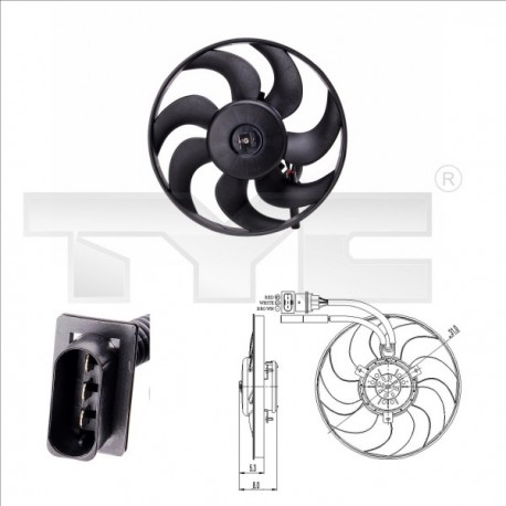 VENTILATOR DE RĂCIRE POLO 1.4 16V 99-01 6K0959455L