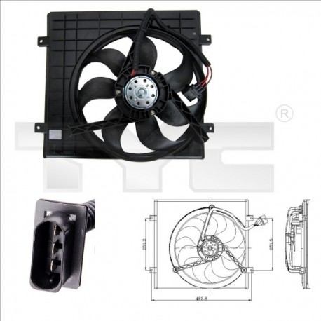 VENTILATOR DE RĂCIRE FABIA 99- / 345MM 6E0959455A