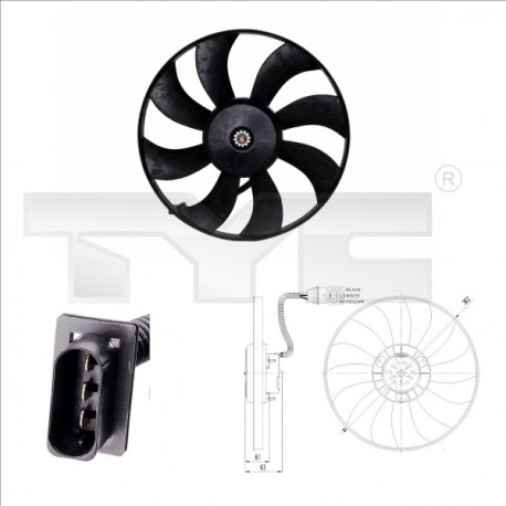 POLO 1.4TDI VENTILATOR DE RĂCIRE 01- 6Q0959455N