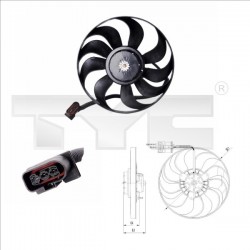 GOLF IV 1.6 16V VENTILATOR DE RĂCIRE 97-05 1J0959455P