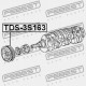 SCRIPETE ARBORE COTIT TOYOTA CRESTA GX90,JZX9,LX90,SX90 1992.10-1996.09 JP 13408-74031