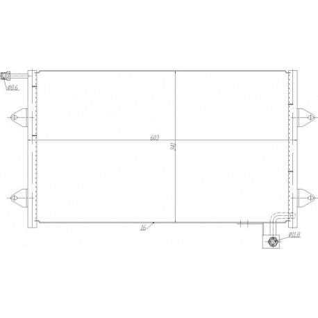 A/C RADIATOR GOLF IV 1.8 98-02 1HM.820.413B