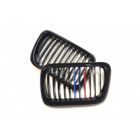 BMW 3 E36 1990.12- Grila frontală negru lucios (set de 2 piese cu 3 culori)tuning dreapta/stânga