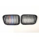 BMW 3 E46 1998.06- Grila frontală neagră lucioasă (set de 2 garnituri în 3 culori) tuning dreapta/stânga