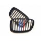 BMW 5 GT F07 2009.06- Grila față negru lucios (set de 2 seturi de 3 culori) tuning dreapta/stânga