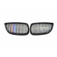BMW 3 E92 2006.09-2010.03 Grila față negru lucios (3 culori dungi set de 2 buc)tuning dreapta/stânga