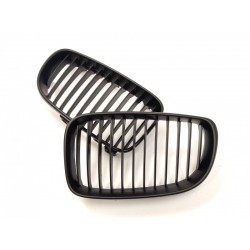 BMW 1 E87/E81/E82 2007- Grila față negru mat (set de 2 buc.)
