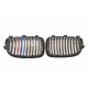 BMW 1 E87/E81/E82 2007- Grila frontală neagră lucioasă (set 3 culori din 2 piese)tuning dreapta/stânga