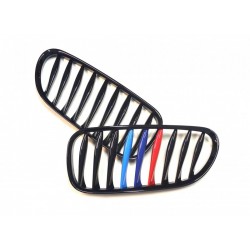 BMW Z4 E85/E86 2003-2009 grilă față neagră lucioasă (set de 2 garnituri în 3 culori) tuning dreapta/stânga