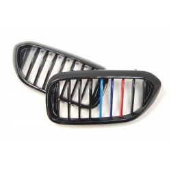 BMW 5 G30 2017-2020 grilă frontală neagră lucioasă (set 3 culori din 2 piese)tuning dreapta/stânga