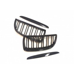 BMW 3 E90 2004.11-2008.08 atașamente negre lucioase (set de 2)