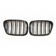 BMW 5 E39 1996.01-2003 Grilă față negru lucios (set de 2 buc.)