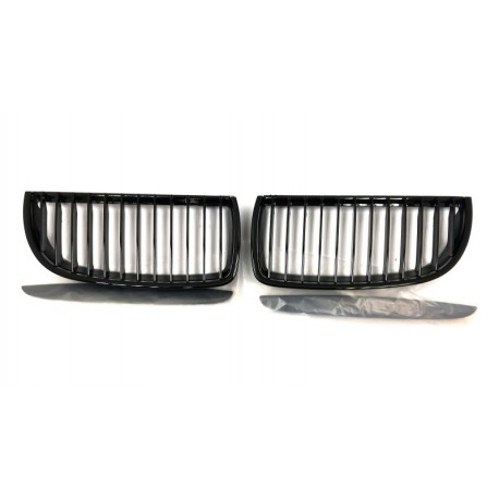 BMW 3 E90 2004.11-2008.08 grilă față neagră lucioasă, ornament superior 2 buc. (tuning dreapta/stânga