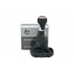 AUDI A3 (8L1) volan cu burduf 8L0863278BN 5B negru/roșu inel piele burduf fir roșu 8L0863278BN